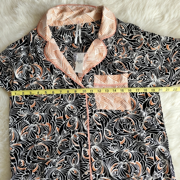 Anthropologie Mixed Print Pajama Lounge Top Size Small NWT - Picture 12 of 14